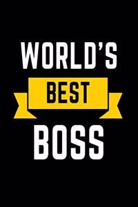 World's Best Boss: Wide Ruled Lined Notebook (7.5 x 9.25 Inches) Funny Snarky Sarcastic Quotes Gag Appreciation Gift For Bosses