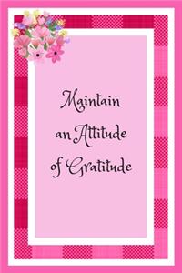 Maintain an Attitude of Gratitude