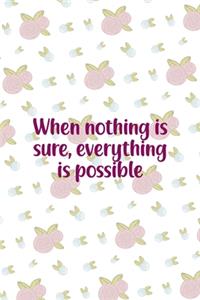 When Nothing Is Sure, Everything Is Possible