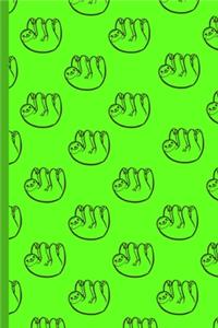 Sloth Pattern Notebook
