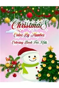 Christmas Color By Number Coloring Book For Kids