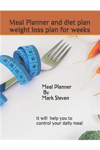 Meal Planner and diet plan weight loss plan for weeks