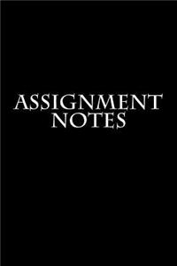 Assignment Notes