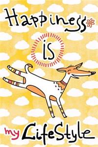 Journal Notebook For Dog Lovers, Happiness Is My Lifestyle Stripey Dog 5