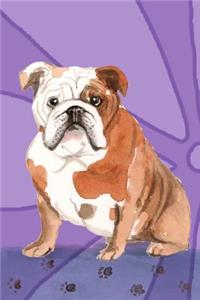 Bullet Journal Notebook for Dog Lovers, English Bulldog Sitting Pretty 5