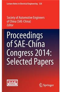 Proceedings of Sae-China Congress 2014: Selected Papers