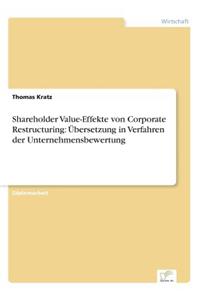 Shareholder Value-Effekte von Corporate Restructuring