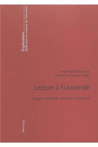 Lecture A L'Universite