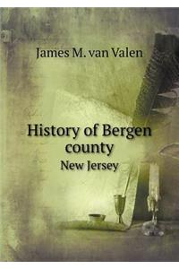 History of Bergen County New Jersey