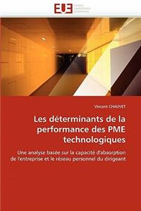 Les déterminants de la performance des pme technologiques