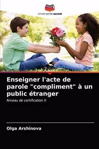 Enseigner l'acte de parole 