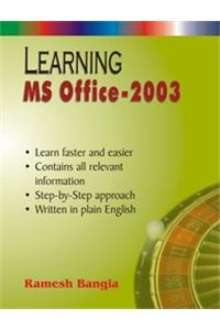 Learning MS Office 2003