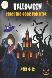 Halloween Coloring Book for Kids Ages 6-12