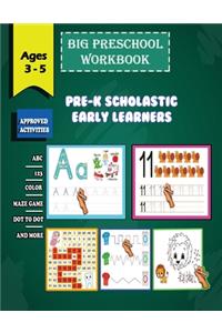 Big Preschool Workbook Pre-k Scholastic early learners - Ages 3 - 5
