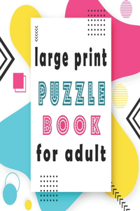 large print puzzle book for adult