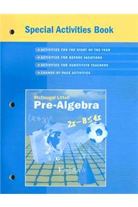 McDougal Littell Pre-Algebra Special Activities Book