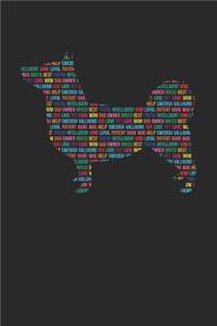 Swedish Vallhund Notebook 'Word Cloud' - Gift for Swedish Vallhund Lovers - Swedish Vallhund Journal