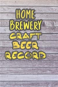 Home Brewery Craft Beer Record