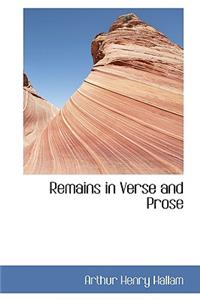 Remains in Verse and Prose
