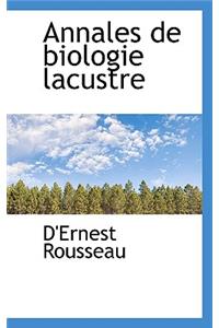 Annales de Biologie Lacustre