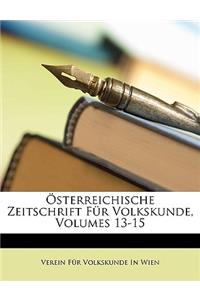 Zeitschrift Fur Osterreichische Volkskunde.