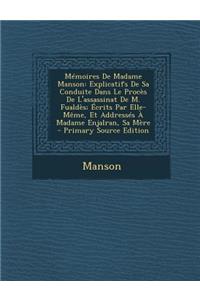 Memoires de Madame Manson