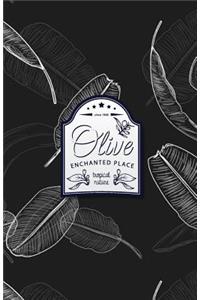 Olive Enchanted Place: Password Organizer: Tracking of Usernames, Passwords, Web Addresses - Tropical Nature Design