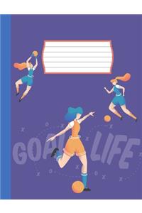 Soccer Girl Composition Notebook