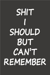 Shit I Should But Can't Remember
