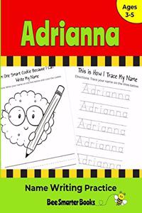 Adrianna Name Writing Practice