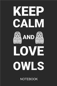 Keep Calm And Love Owls Notebook