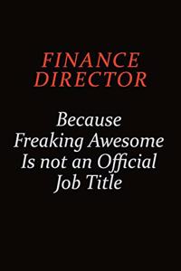 Finance Director Because Freaking Awesome Is Not An Official job Title