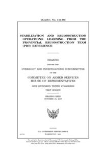 Stabilization and reconstruction operations