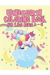 Unicorn Coloring Book for Kids Ages 2-4