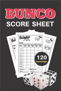 Bunco Score Sheets