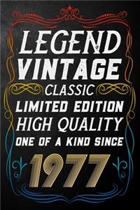 Legend Vintage Classic Limited Edition High Quality One Of A Kind Since 1977