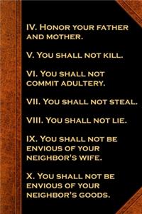 2020 Weekly Planner Religious Modern Wording Last 7 Commandments Vintage