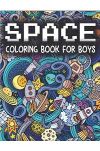 Space Coloring Book For Boys