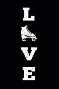 LOVE Roller Skating Skater Rollerblading Notebook