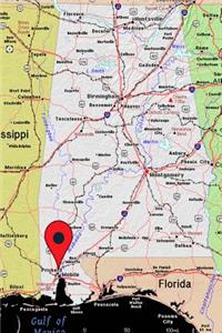 Mobile, Alabama Pinned on a Map Journal