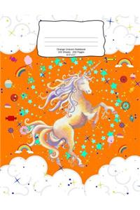 Orange Unicorn Notebook