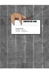 Composition Book College Ruled 100 Sheets 200 Pages 7.44 x 9.69 18.90 x 24.61 cm