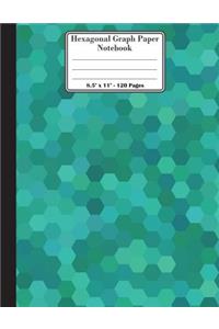 Hexagonal Graph Paper Notebook. 8.5
