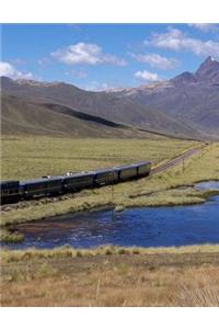 Train Notebook Large Size 8.5 x 11 Ruled 150 Pages Softcover For Home School Off