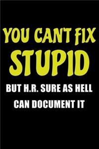 You Can't Fix Stupid But H.R. Sure As Hell Can Document It