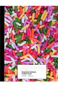 Composition Notebook College Ruled 7.44 X 9.69 Inches 100 Sheets / 200 Pages