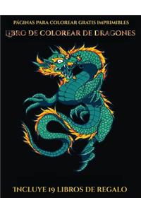 Páginas para colorear gratis imprimibles (Libro de colorear de dragones)