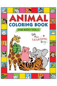 Animal Coloring Book for Kids with The Learning Bugs Vol.1