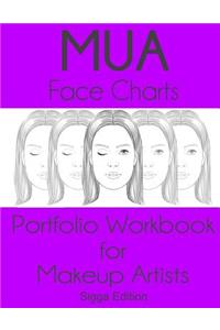 MUA Face Charts Portfolio Workbook for Makeup Artists Sigga Edition