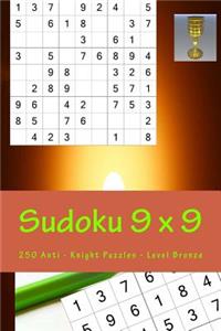 Sudoku 9 X 9 - 250 Anti - Knight Puzzles - Level Bronze